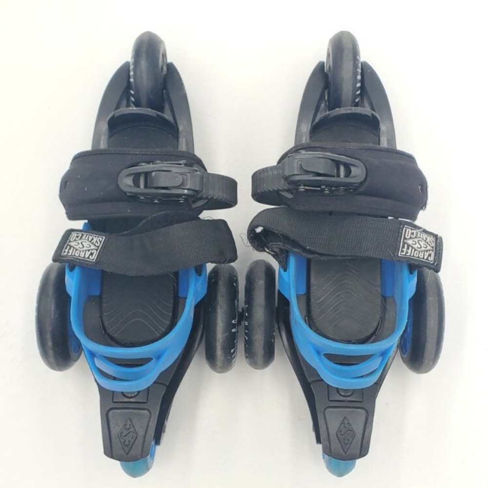 Black and Blue Inline Skates with Adjustable Straps small